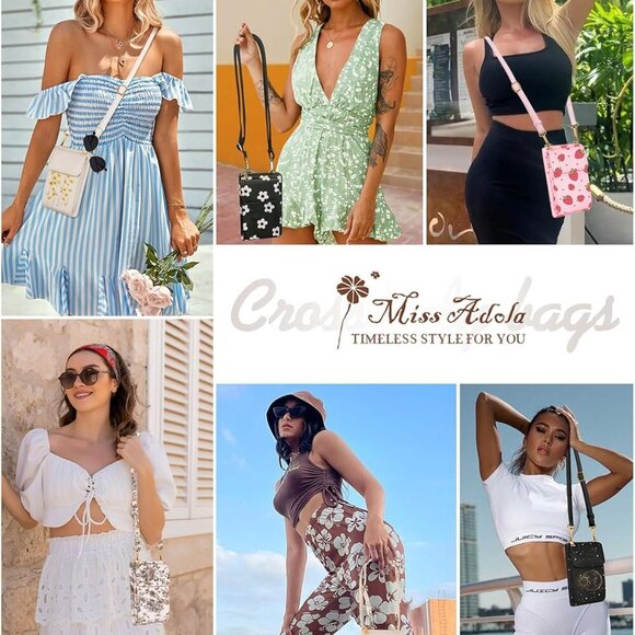 Cell Phone Purse Crossbody Bags for Women - Cute Design Leather Cellphone Bag Sm - Picture 6 of 6